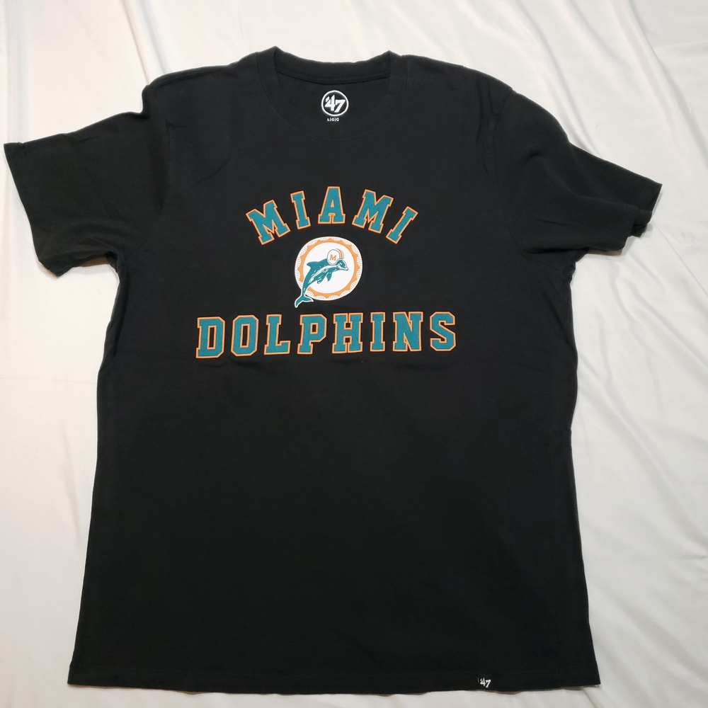 47 Black Short Sleeve Miami Dolphins Tee